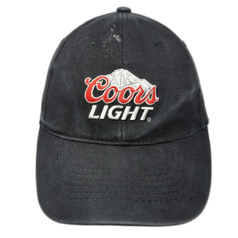 ACM Coors Light Beer Embroidered Mountain Logo Black Baseball Cap One Size
